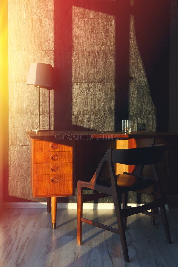 Workplace in the Apartment, Close Up. Concept of Work at Home Design