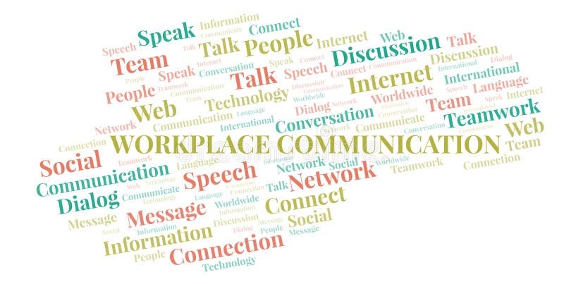 Workplace Communication word cloud royalty free illustration