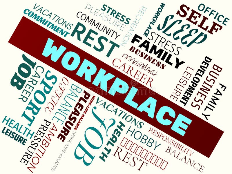 WORKPLACE Image with Words Associated with the Topic Worklife