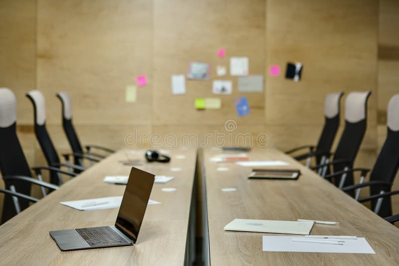 Workplaces in coworking royalty free stock photography Workplaces in coworking royalty free stock photography
