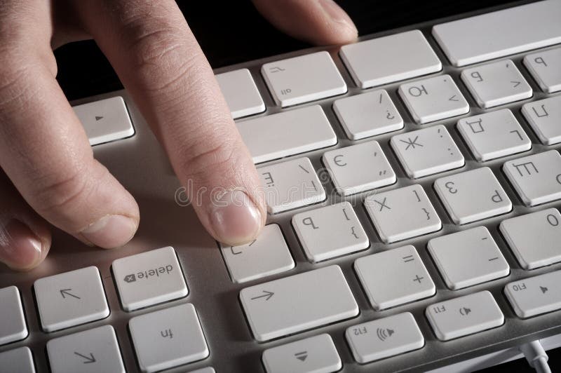 Works with the keyboard stock image