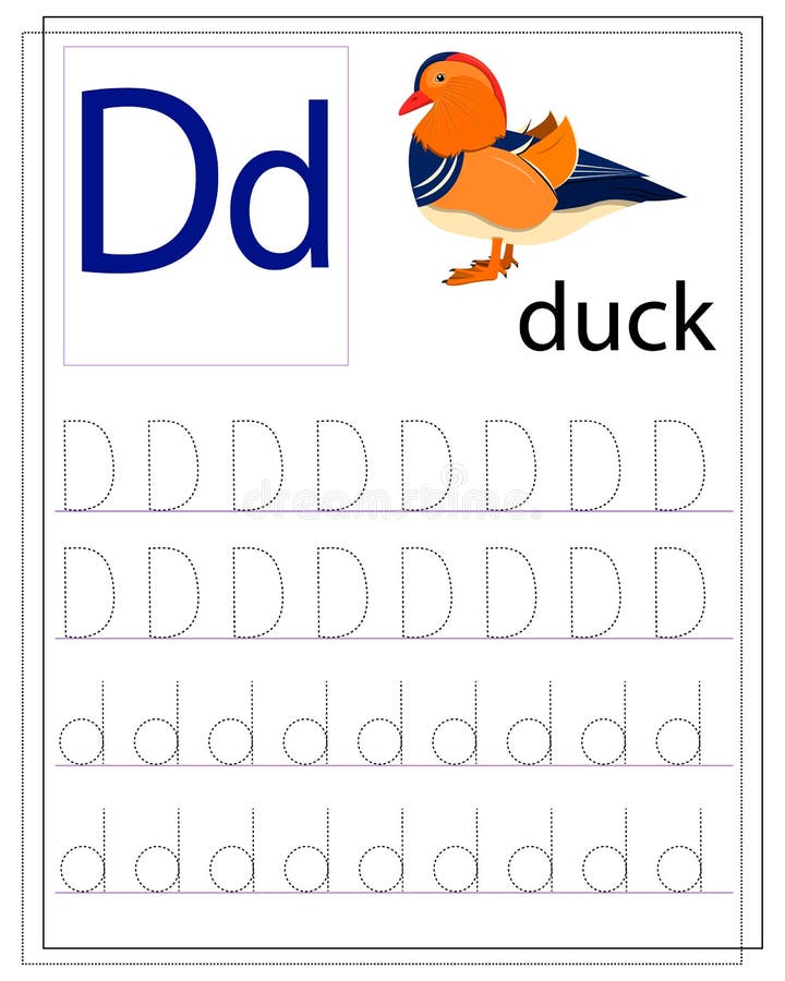 A Worksheet for Children with the Letter D To Learn the English ...
