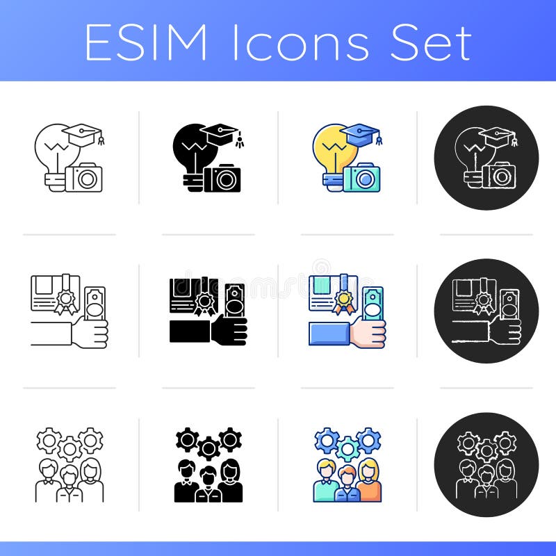 Workshop icons set vector illustration
