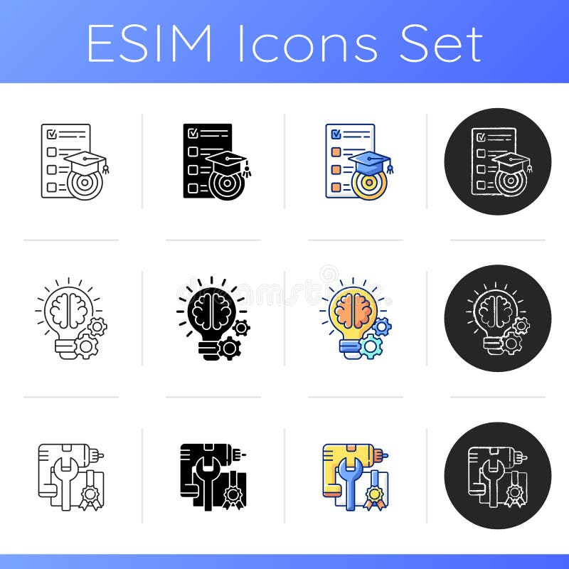Workshop icons set royalty free illustration