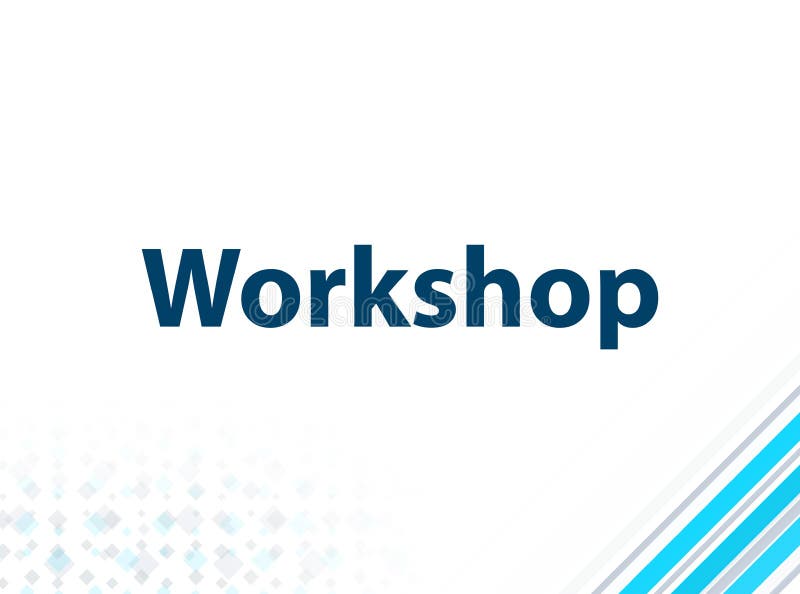 Workshop Modern Flat Design Blue Abstract Background Stock Illustration