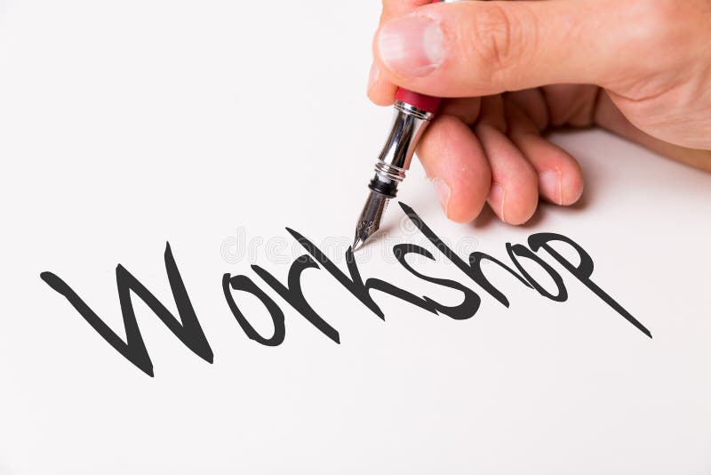 Workshop over een conceptueel beeld royalty-vrije stock afbeelding Workshop over een conceptueel beeld royalty-vrije stock afbeelding