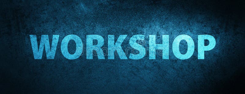 Workshop Special Blue Banner Background Stock Illustration
