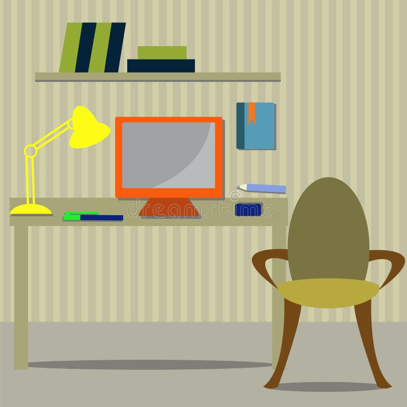 Workspace stock illustration