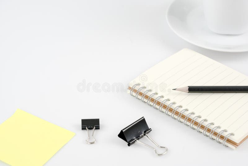 Workspace Office Desk On White Background. Stock Image Image of