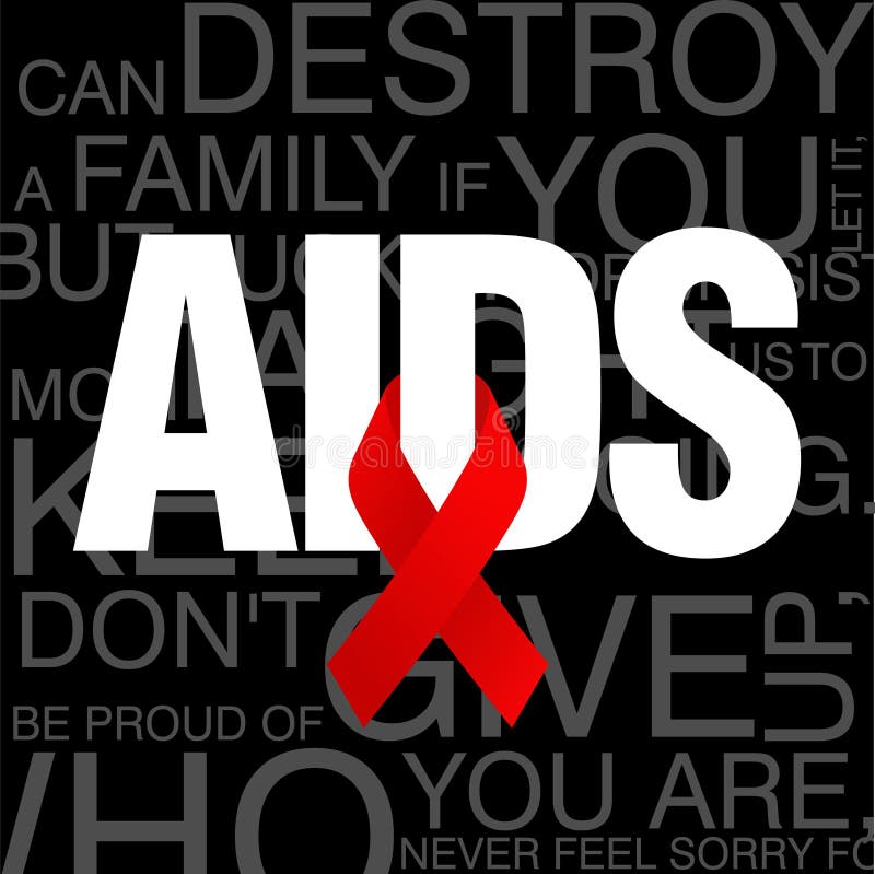 World Aids Day, Poster and Quotes, Inspirational Message Stock