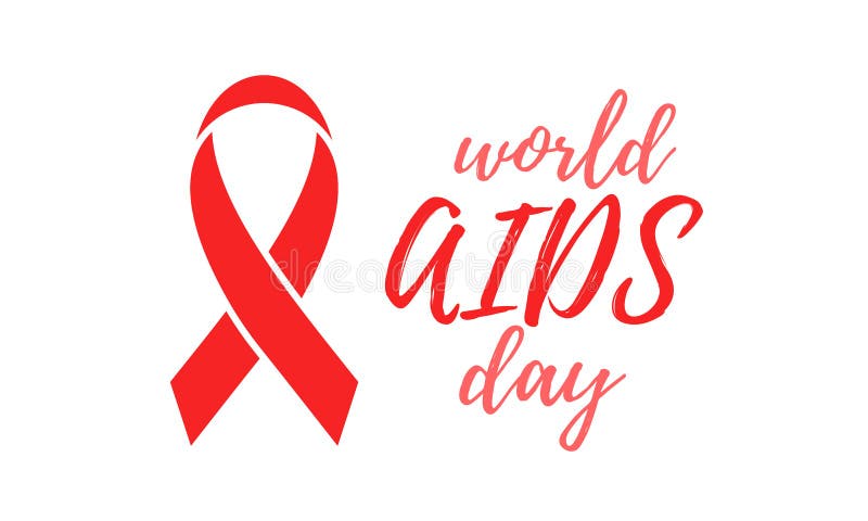 Red ribon - symbol of world aids day Royalty Free Vector