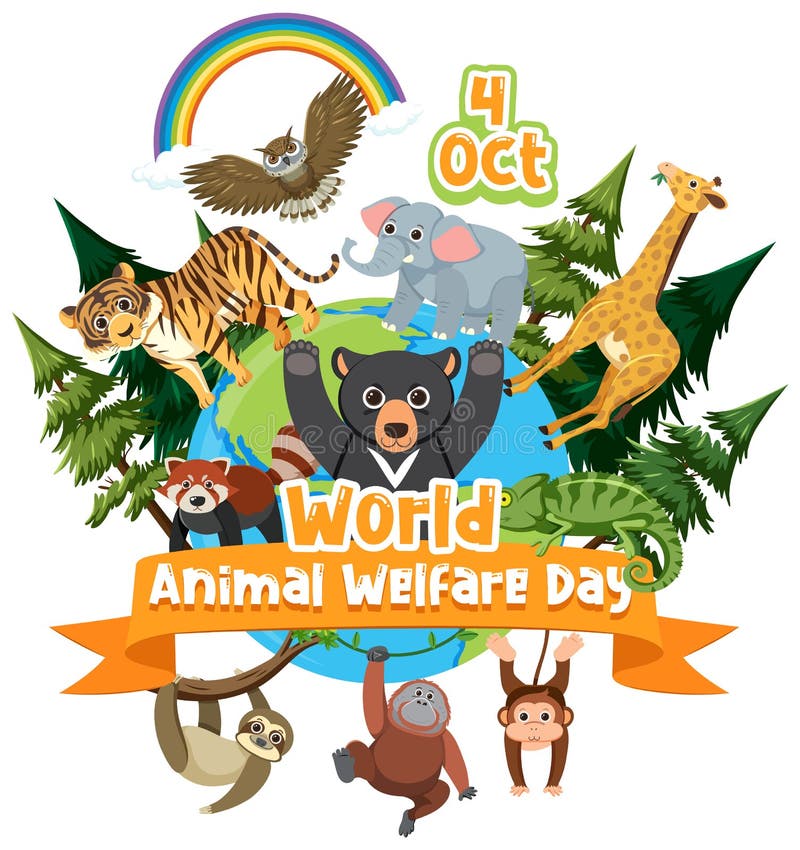 World Animal Welfare Day October 4 Stock Vector - Illustration of sign, icon: 251254961 World Animal Welfare Day October 4 Stock Vector - Illustration of sign, icon: 251254961
