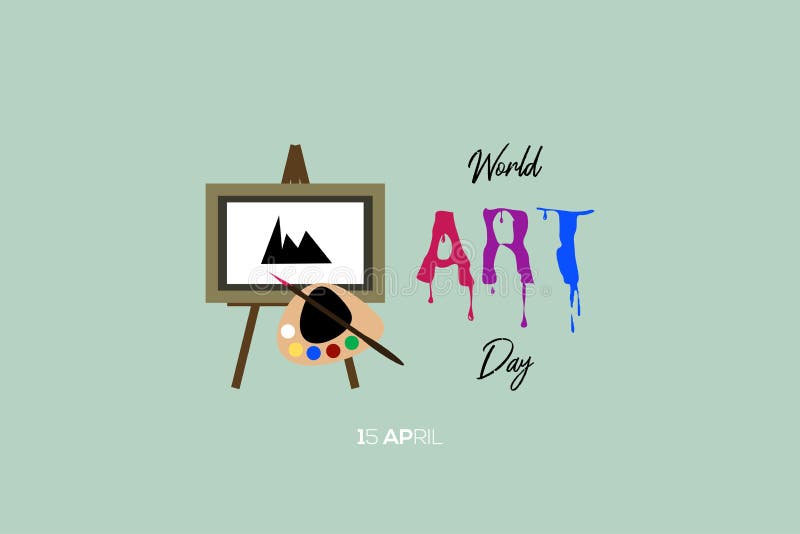 World Art Day. National Art Day on White Background. Canvas Day Stock