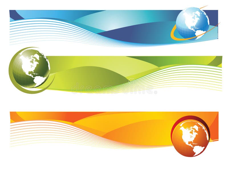 World banner royalty free illustration