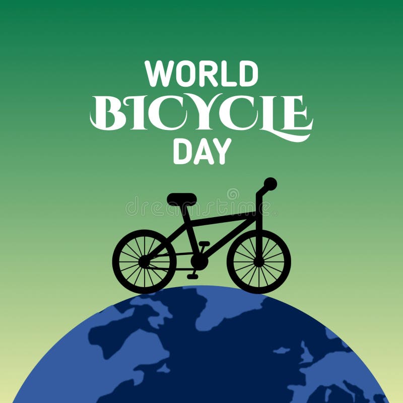 World Bicycle Day Template Design for Banner, Greeting Cards, Logo