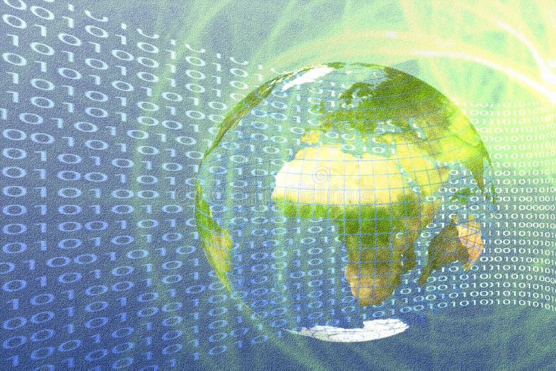 Binary World Puzzle stock illustration. Illustration of blue - 822863