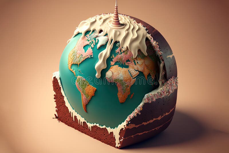 World Cake Day Illustration Generative Ai Stock Illustration