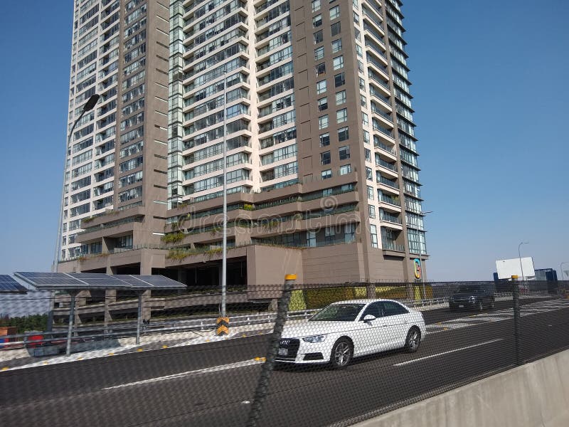 Walk through the Heights of the Second Floor of Mexico City Editorial