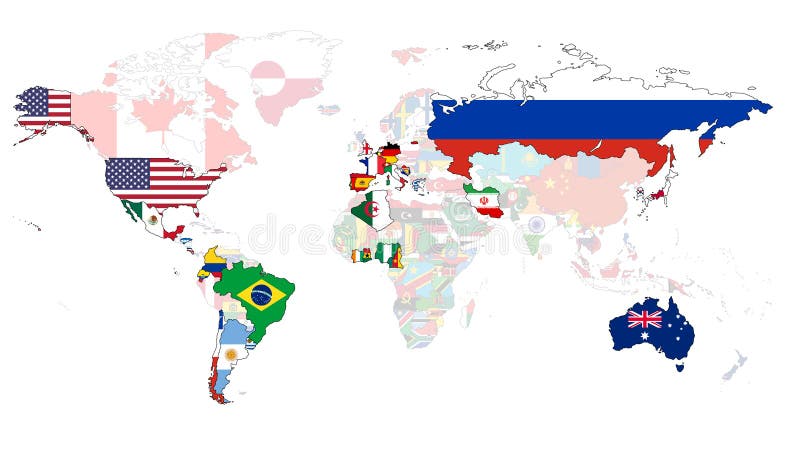 2014 World cup Flag Map stock vector. Illustration of