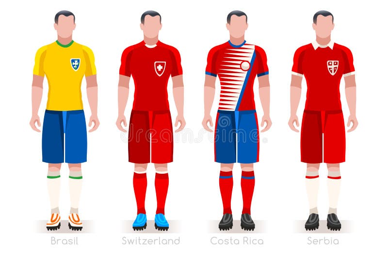World Cup Group E Jerseys Kit Editorial Stock Image - Illustration ...