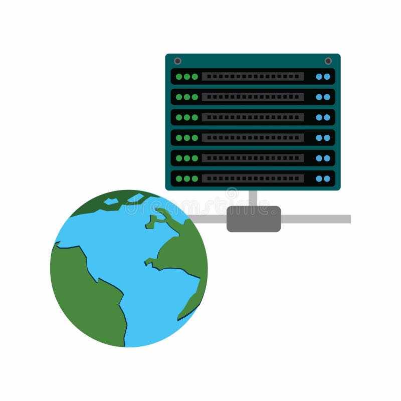 World Data icon vector image. royalty free illustration