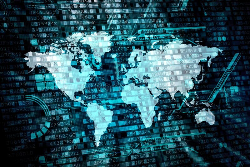World data processing concept stock photos