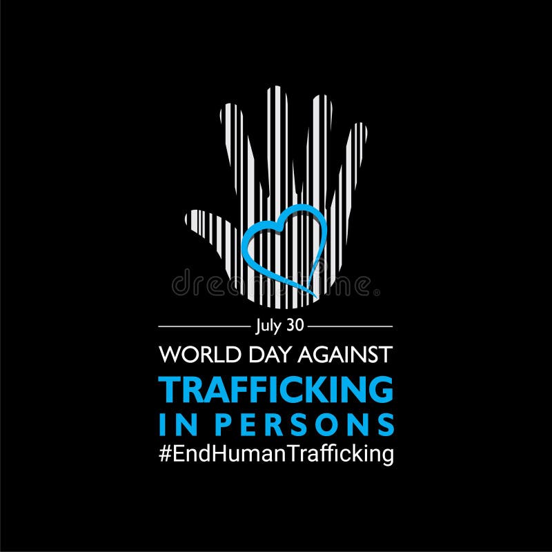 World Day Against Trafficking in Persons Poster Stock Vector