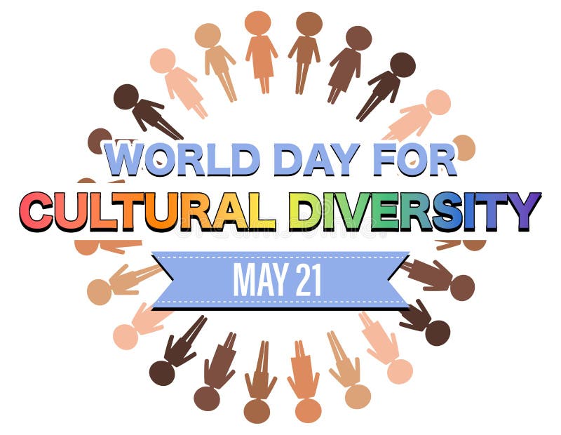 The World Day for Cultural Diversity Banner Design Stock Vector