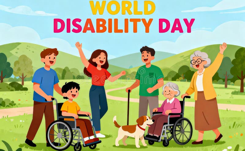 World Disability Day: Joyful Diverse Group with Disabilities in Park Setting royalty free stock photos