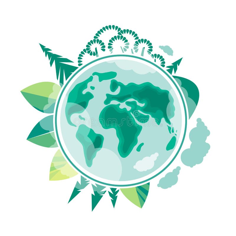 World Environment Day. Earth Day. Ecology and conservation of the planet. stock illustration World Environment Day. Earth Day. Ecology and conservation of the planet. stock illustration