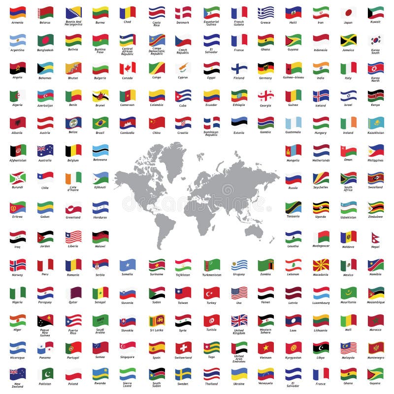 Flags Vector Of The World Stock Vector Illustration Of South 41846160