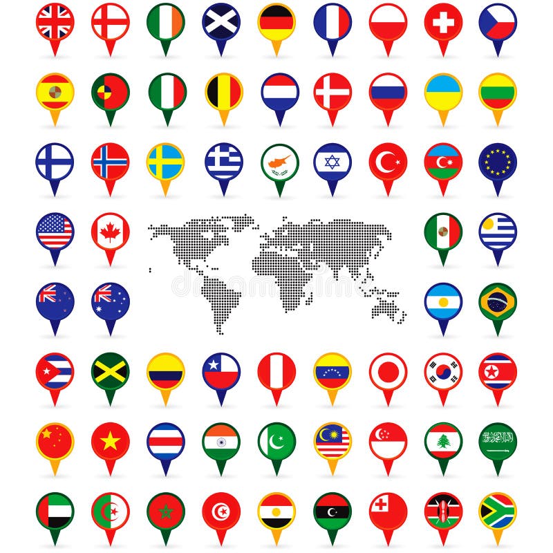 World Map With Pins