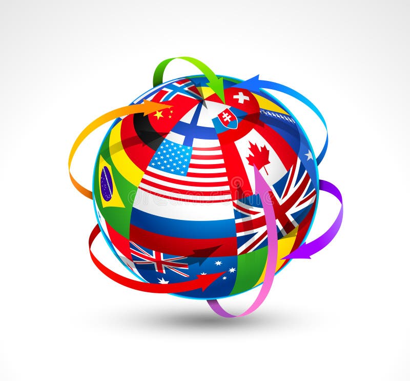 World flags sphere. Vector illustration World flags sphere. Vector illustration