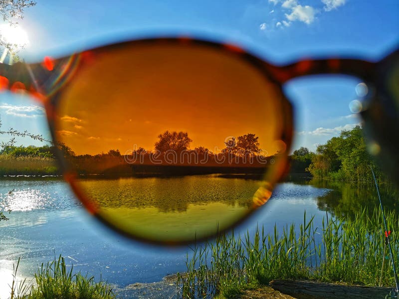 The World through the Glasses Stock Image Image of looking, autumn