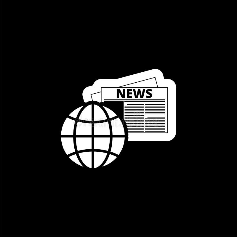 World and Global News Concept Icon Isolated on Black Background Stock  Illustration - Illustration of broadcast, news: 162263586