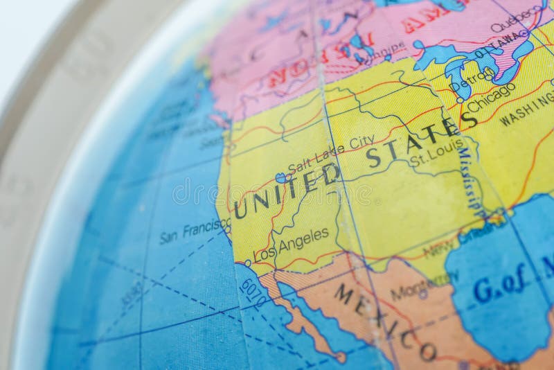 World globe isolated stock photo