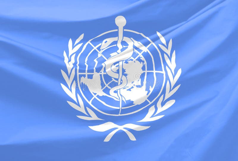 Vlnité a realistické Světové Zdravotnické Organizace Vlajka.