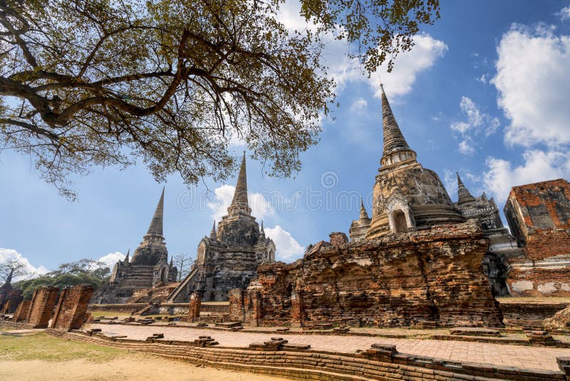World Heritage Site at Wat Phra Si Sanphet. Ayutthaya, Thailand. royalty free stock image World Heritage Site at Wat Phra Si Sanphet. Ayutthaya, Thailand. royalty free stock image