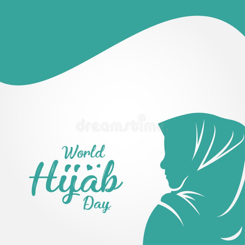 World Hijab Day Vector Template with Elegant Design Stock Illustration