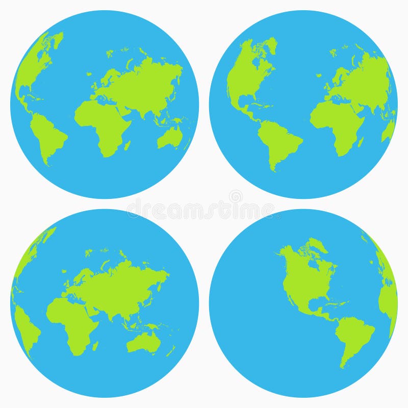 World icon set. Earth globe collection, planet. Vector. vector illustration