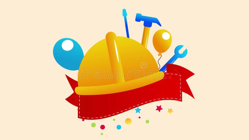 World labor day horizontal animated background world labor day horizontal animated background ilustração royalty free