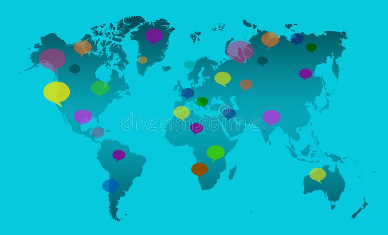 Bubbles languages all around the world. Vector illustration. Bubbles languages all around the world. Vector illustration.