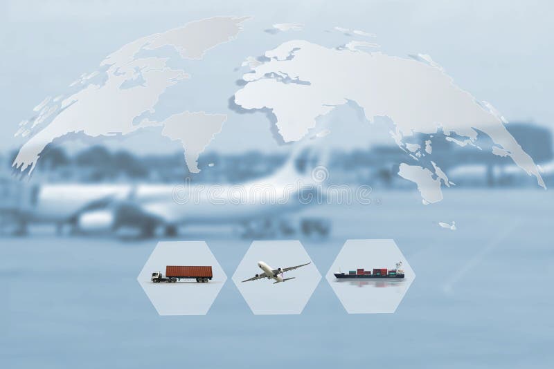 The world logistics there are world map with logistic network distribution royalty free stock photo.