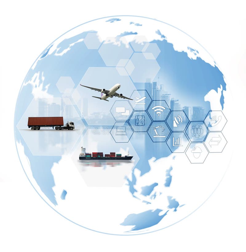 The world logistics there are world map with logistic network royalty free stock photo.