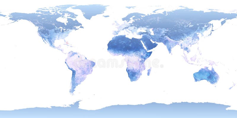 Mapa světa ilustrace (odvozeno od NASA world hotel na mapě)