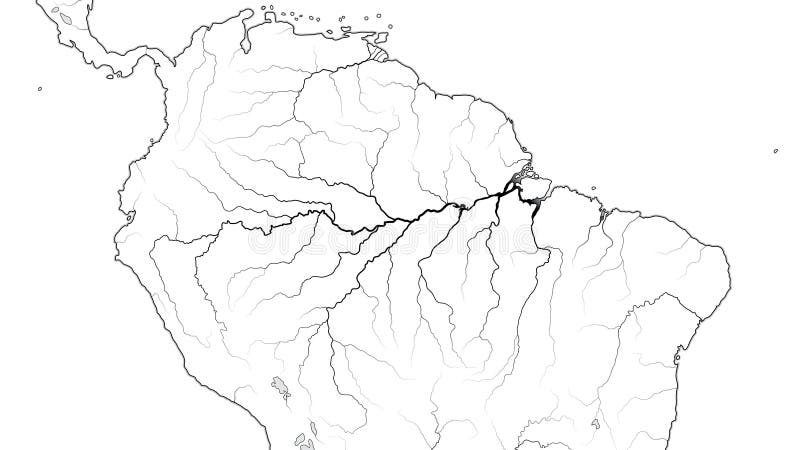 World Map Of Amazon Selva Region In South America Amazon River Brazil Venezuela Geographic Chart Stock Vector Illustration Of Atlas Ecuador