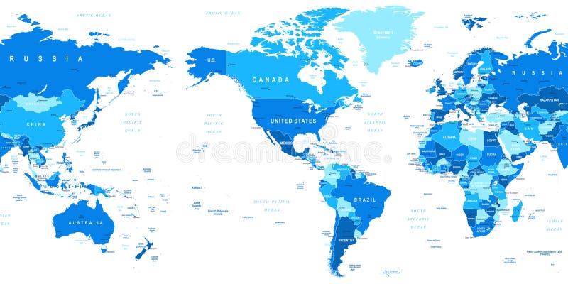 world map america