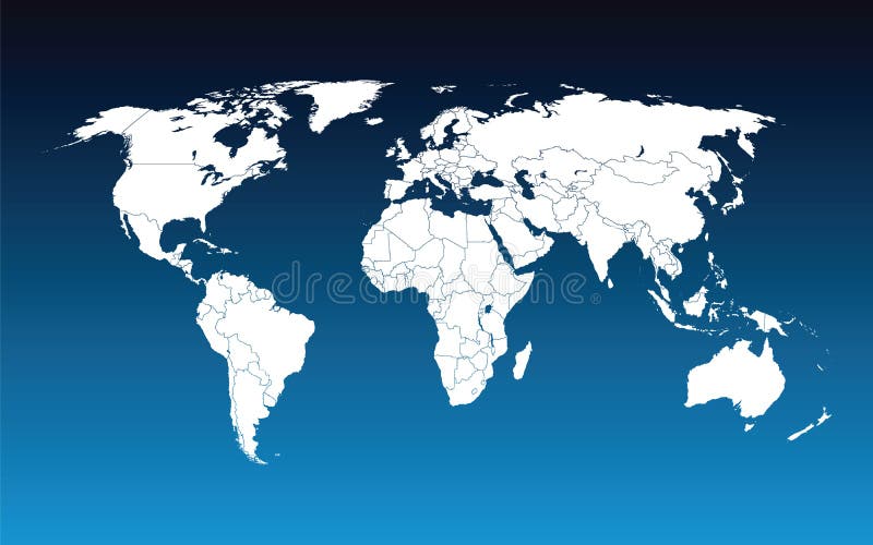 World map blue