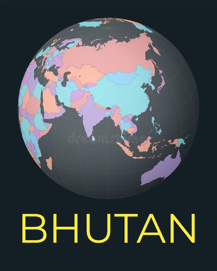Bhutan On World Map