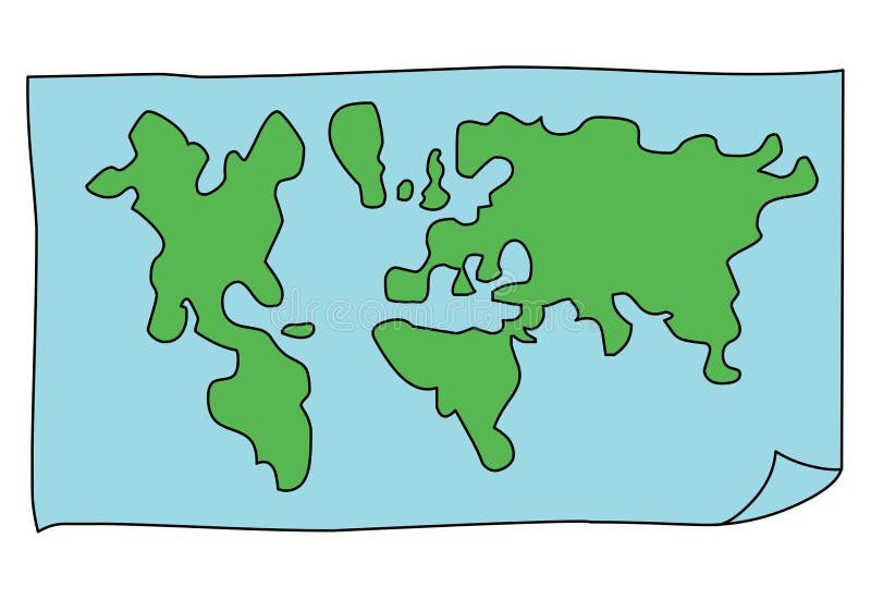 World Map Clip Art Illustration Vector Stock Vector Illustration of